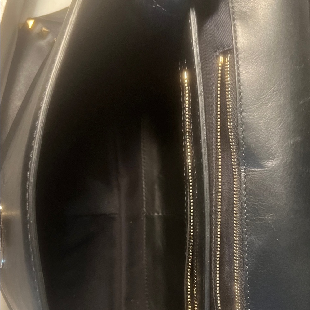 Valentino Garavani Black Studded Satchel - Picture 6 of 11